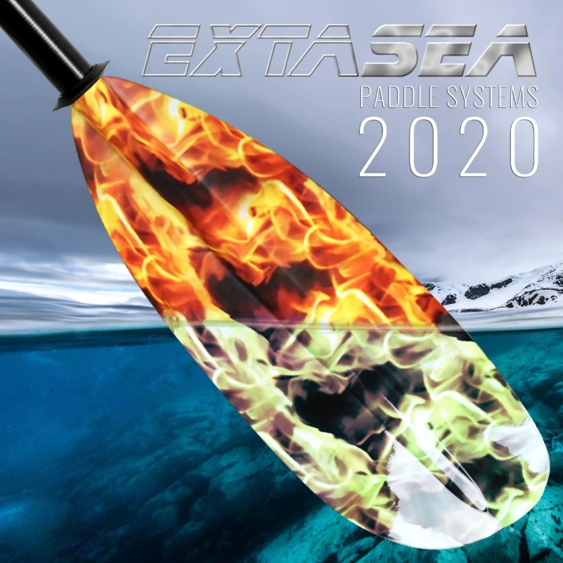 ExtaSea Fire Vario Fiberglas Doppelpaddel Kajak Paddel 2-teilig 2 ExtaSea Fire Vario Fiberglas Doppelpaddel Kajak Paddel 2-teilig – Bild 2