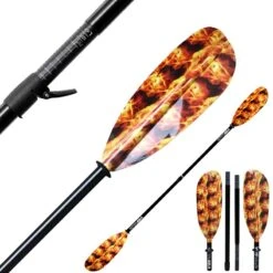 ExtaSea Fire Vario Fiberglas Doppelpaddel Kajak Paddel 4-teilig