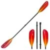 ExtaSea Pro Tour Carbon Vario Doppelpaddel | 220-240cm | 4-teilig | Red-yellow