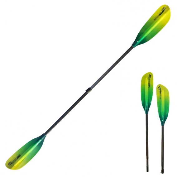 ExtaSea Pro Tour Carbon Vario Doppelpaddel | 230-240cm | 2-teilig | Lime-yellow 1 ExtaSea Pro Tour Carbon Vario Doppelpaddel | 230-240cm | 2-teilig | Lime-yellow