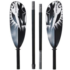 ExtaSea Tour Vario Fiberglas Doppelpaddel | 210-240cm | 4-teilig | Schwarz-weiß -Optimal Paddelsport Geschäft extasea tour vario fiberglas doppelpaddel 210 240cm 4 teilig schwarz weiss 2