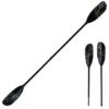 ExtaSea Tour Vario Fiberglas Doppelpaddel | 220-240cm | 2-teilig | Schwarz-grau