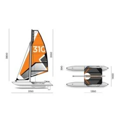 MiniCat 310 Sport Katamaran Aufblasbares Segelboot -Optimal Paddelsport Geschäft minicat 310 sport katamaran aufblasbares segelboot 3